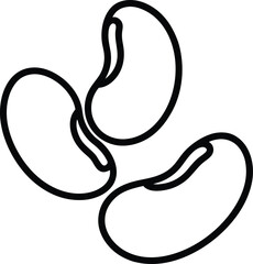 Fototapeta premium Kidney Beans icon on white background