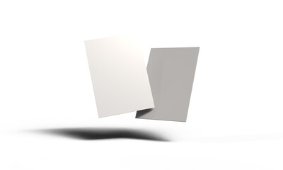 leaflet page a4 papaer white color isolate mockup empty blank booklet blank business information document presentation show sheet poster banner object model advertisement product marketing sale mockup