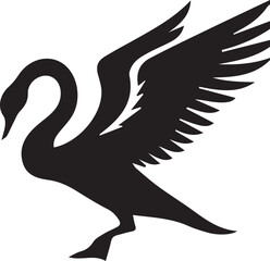 Fototapeta premium Swan silhouette vector EPS