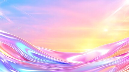 Fototapeta premium Pastel Liquid Abstract Sunset