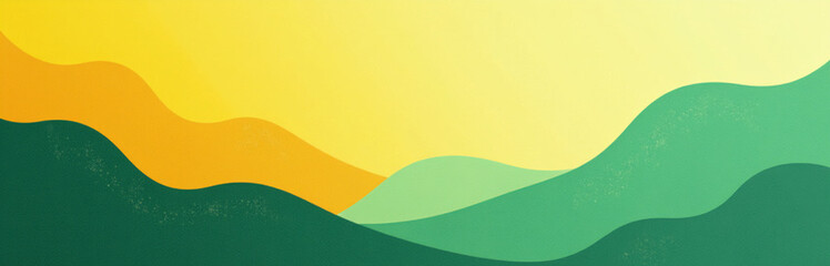 Obraz premium Vibrant Abstract Artwork Features A Wide, Artistic Yellow And Green Background With Plenty Of Copy Space For Creative Designs.