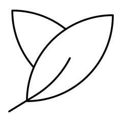 Naklejka premium Leaf Vector Line Icon Design