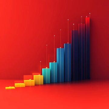 Graph illustrating data trends showing a steady decline over time