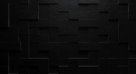 Obsidian Labyrinth: 3D Rendered Dark Textures AI Generated