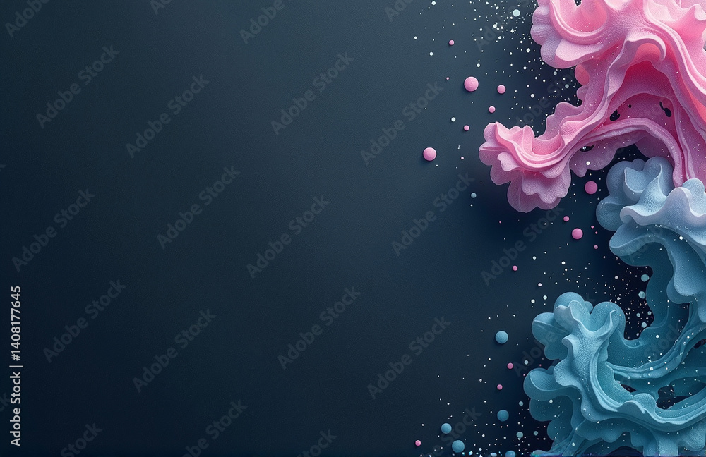 Aufkleber watercolor stains on a dark abstract background provide ample copy space for your design in this wid