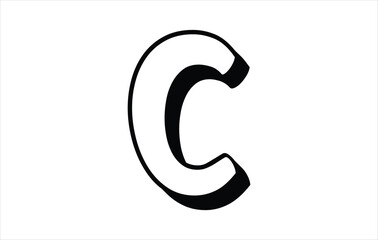 Fototapeta premium Elegant Letter C logo Vector Template Initial Letter C Logo Design. Creative And Modern C logo