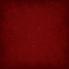 Dark red Christmas background with subtle star shapes and grunge texture, elegant festive backdrop with copy space ideal for holiday cards, invitations, posters and seasonal designs.