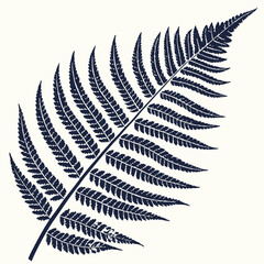 Naklejka premium fern leaf isolated on black vector