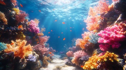 Underwater paradise with corals high resolution picture