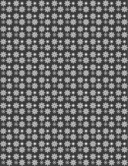 Seamless dark gray winter pattern with white snowflakes, modern Christmas background perfect for wrapping paper, fabric, gift packaging, greeting cards and holiday decor.