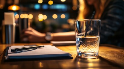 Focused professional working at desk, dedication and concentration in modern workspace
