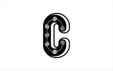 Fototapeta premium Elegant Letter C logo Vector Template Initial Letter C Logo Design. Creative And Modern C logo 