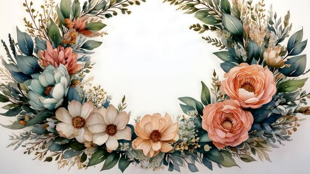 Lush Botanical Floral Composition &ndash; Gentle Animation