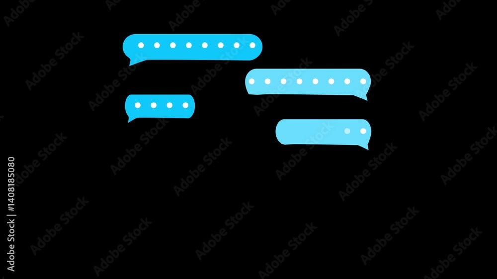 Poster chat bubbles exchanging messages on a transparent background. ideal for communication, social media 