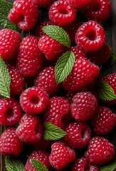 fresh raspberries background