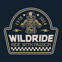 Vintage motorcycle logo emblem template vector isolated. Motorbike garage logo. Vintage custom motorcycle logo emblem isolated. Monochrome label logo for motorbike parts