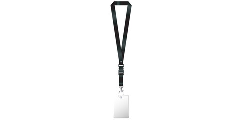 Neck Strap Lanyard Safety Breakaway For ID Name Badge Holder Key Metal Clasp Vector Illustration.	