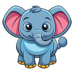 Obraz premium Cute cartoon elephant