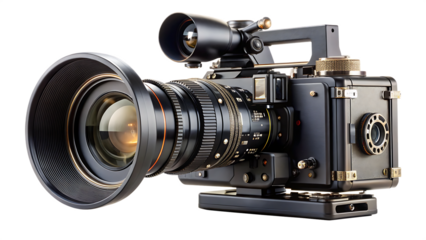  professional film camera isolated on white background PNG