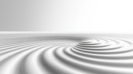 Fototapeta premium Elegant white spiral pattern on clean background, modern and minimalist design