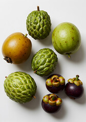 Obraz premium Custard Apple and Tropical Fruits Collection