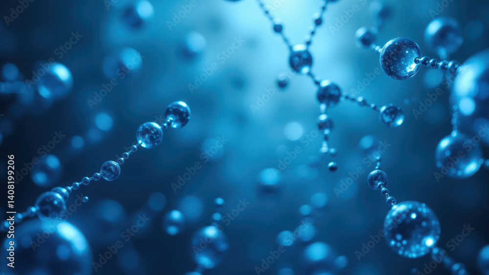 Poster high-resolution microscopic view of glp1 glucagon-like peptide-1 structure.