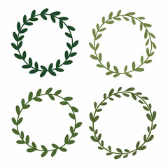Floral background with flowers, Set Wreath flowers circle Scandinavian style © Chelsea
