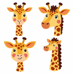set of funny cartoon giraffe © Chelsea