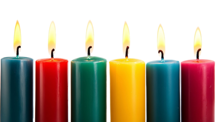 Candles for Advent for Religious Celebrations - Isolated on White Background