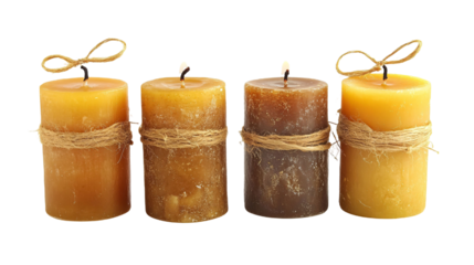Candles for Advent for Religious Celebrations - Isolated on White Background