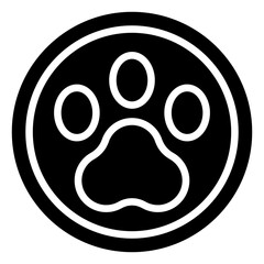 Animal Paw Glyph Icon
