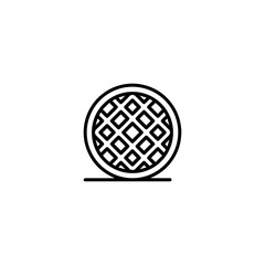 Waffle icon flat vector design