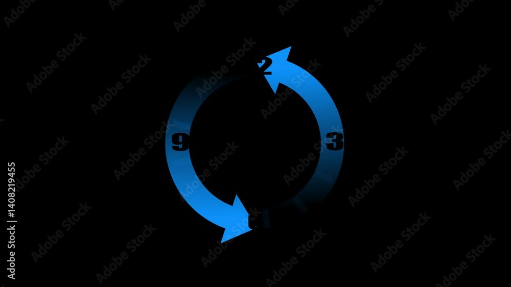 Poster 24 hours service symbol. 24 hours a day and 7 days a week animation.