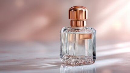 An elegant perfume bottle exuding luxury and sophistication, perfect for capturing the essence of a delicate fragrance. The design suggests refinement, style, and allure