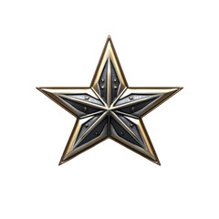 Obraz premium Ornate Metallic Star Award, Badge, or Emblem - 3D Render