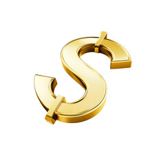 Obraz premium 3D Golden Dollar Sign Symbol, Luxury Currency, Wealth and Finance Concept