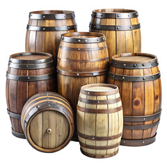 Fototapeta premium old wooden barrels