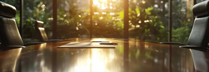 Serene Sunset Business Meeting Room