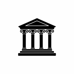 creative details Greek Temple Icon Vector Illustration