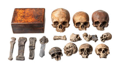 Catacomb Relics for Christian History - Isolated on White Background