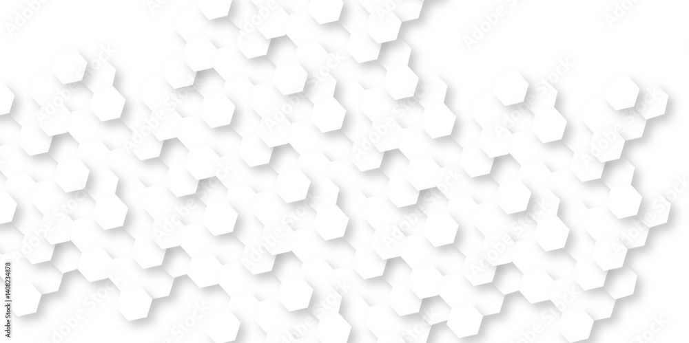 Poster hexagonal grid tile and mosaic structure mess cell. abstract hexagon seamless background. background