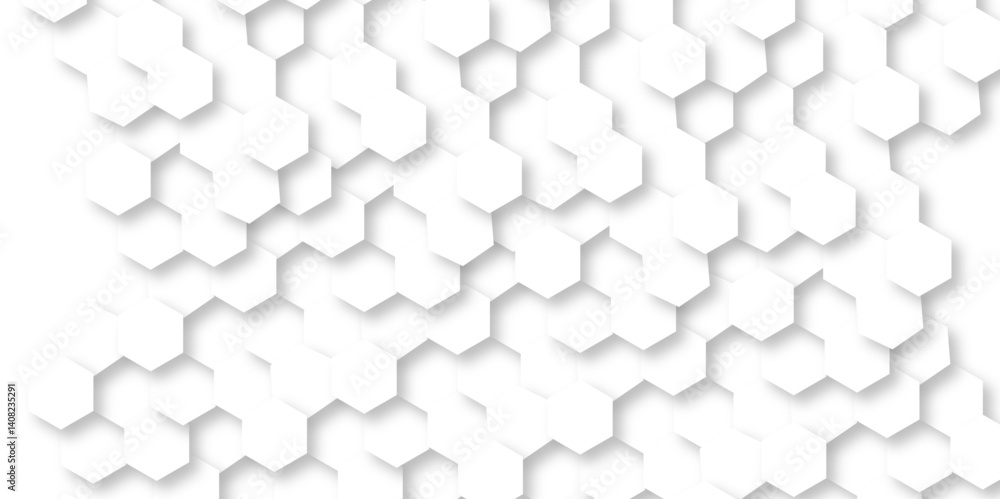 Poster hexagonal grid tile and mosaic structure mess cell. abstract hexagon seamless background. background