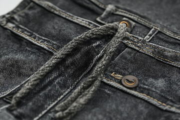 High-quality jeans mock-up featuring stylish denim with customizable design elements, perfect for showcasing branding, textures, and stitching details.