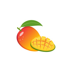Mango isolated on transparent background, Fresh Mango Delight on transparent background.