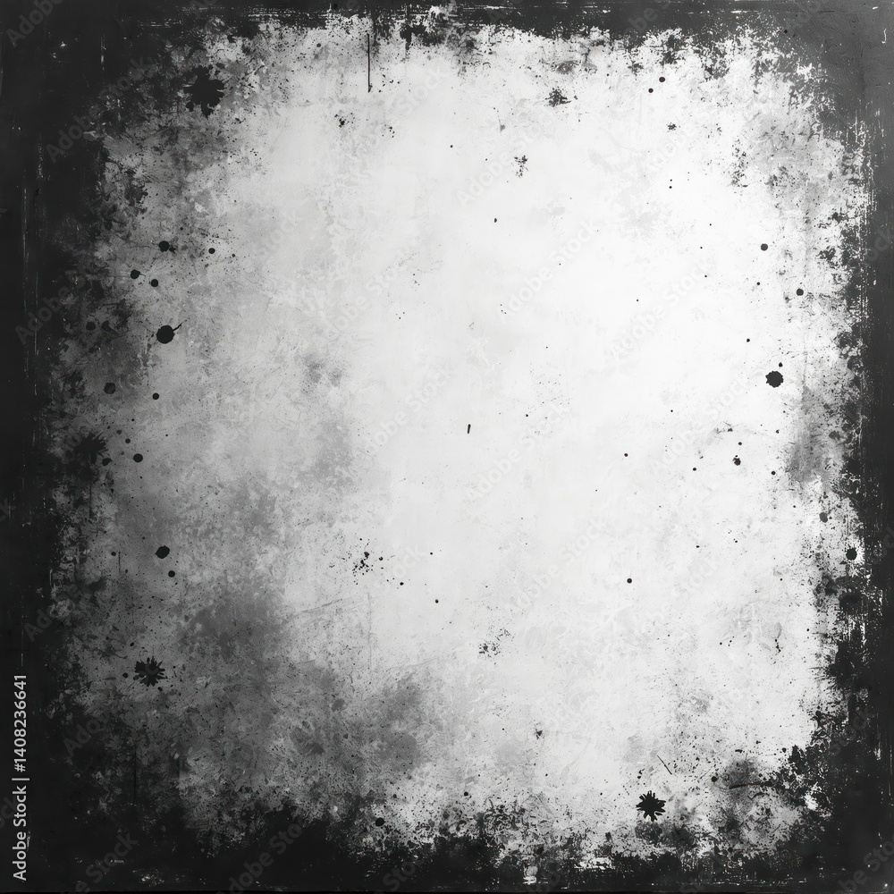 Poster Grunge black white abstract dirty textures background with scratch lines. Noise grain texture with splashes of paint and distress urban illustration. Suitable for overlay, design, background.