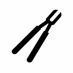 Fototapeta premium tongs icon silhouette kitchen tools