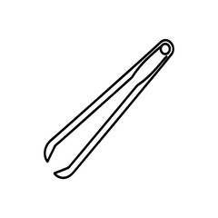 Obraz premium tongs icon isolated on white background