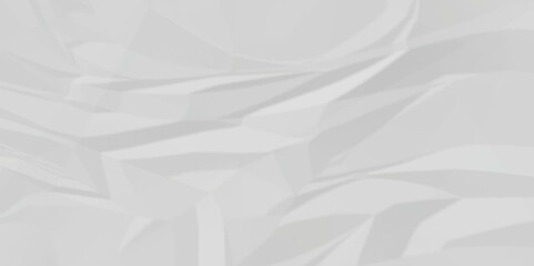 White crumpled paper Blank white crumpled and creased paper poster.	