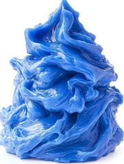 Blue whipped detergent swirl.