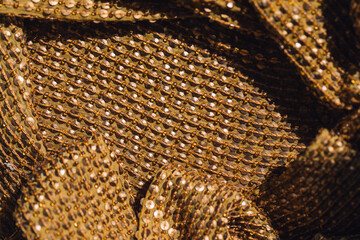 vintage metallic gold beaded fabric